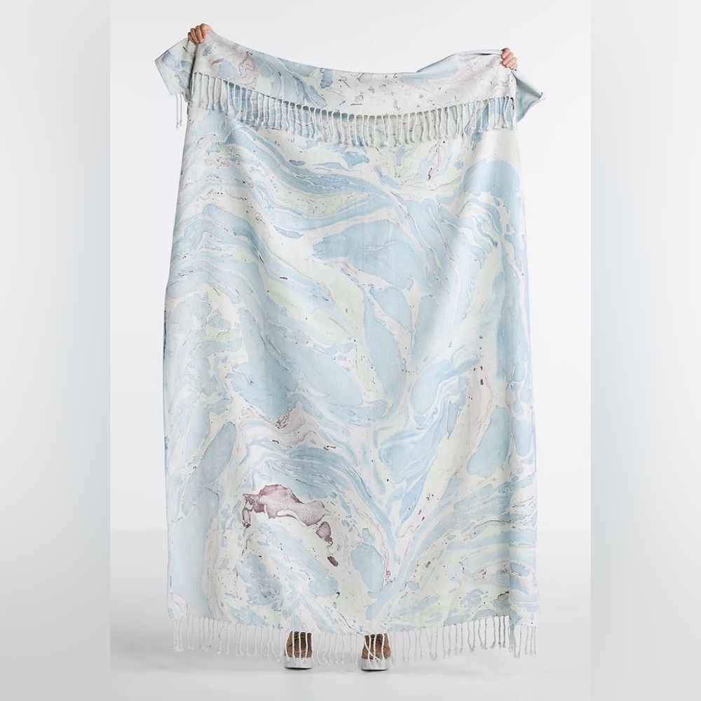 NWT Anthropologie -Marbled Zooey Throw Blanket